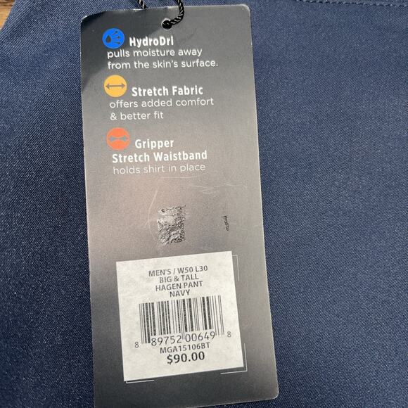 Walter Hagen Men's Performance 11 Majors Core Golf Pants Navy Sz 50x30 MSRP $90 - Picture 3 of 9